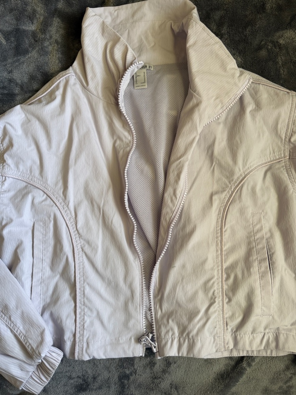 Lavender  Zip-Front rain Jacket